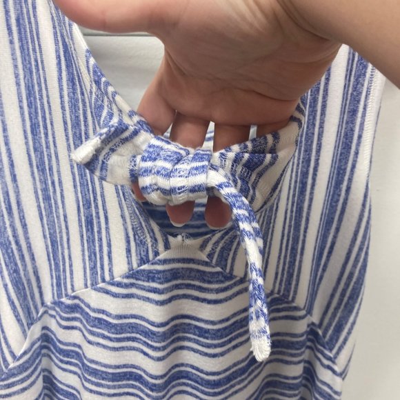 Talbots blue white striped nautical maxi dress XL - Picture 7 of 10